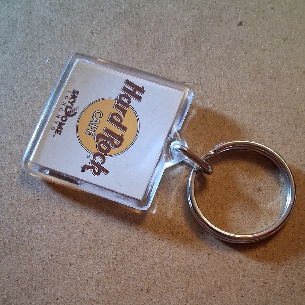 Hard Rock Cafe Yellow and Brown Keychain - Picture 3 of 6